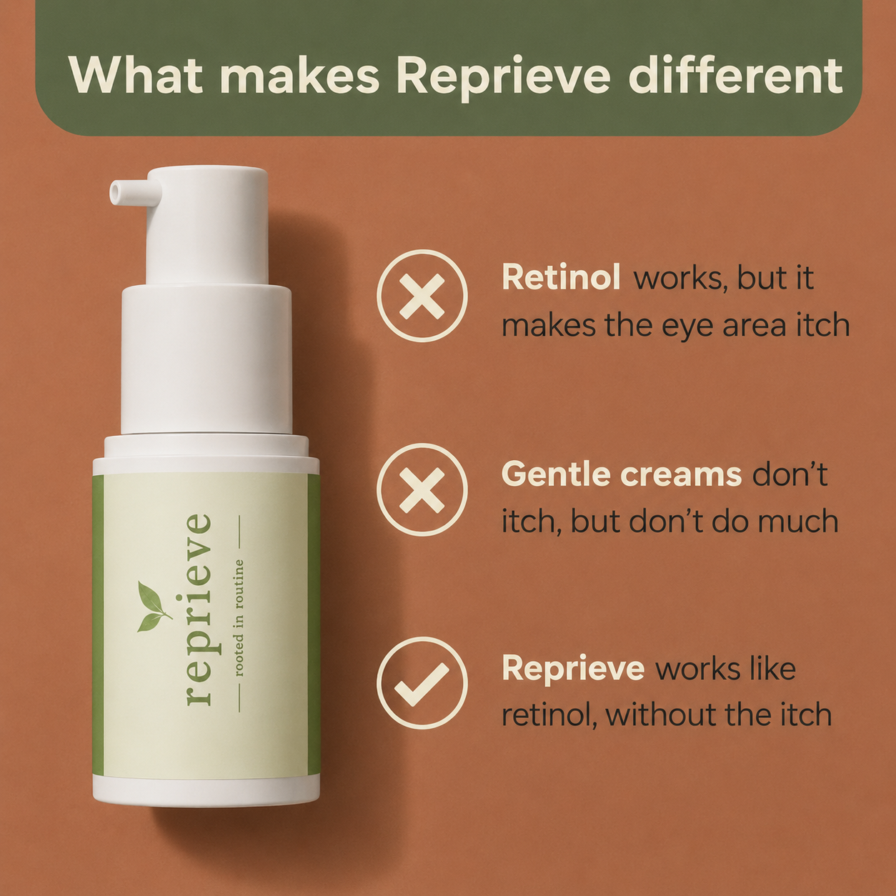 Reprieve helps your eyes look rested again